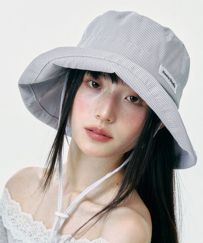 Japanese Style Striped Breathable Thin Bucket Hat