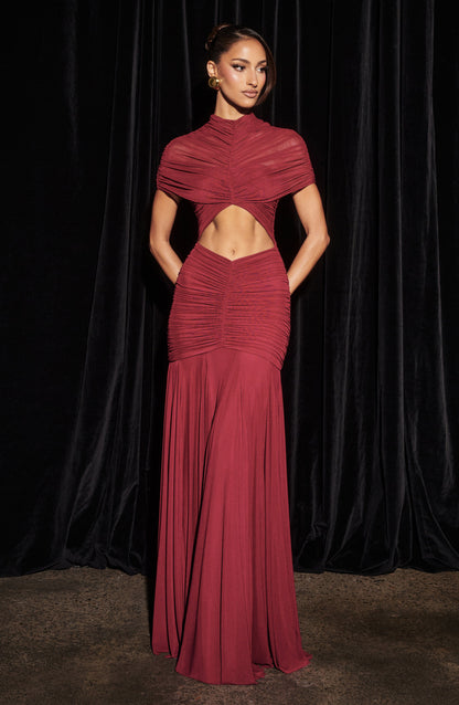 Jaya Maxi Dress - Burgundy
