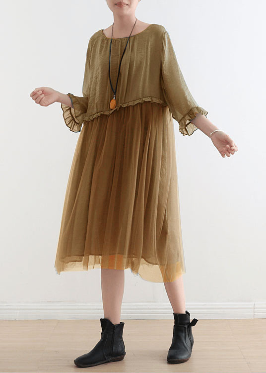 Light Print4 Tull Maxi dresses patchwork chiffon Summer Dresses