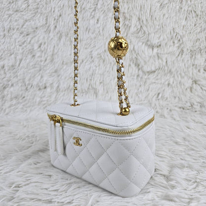 Chanel Vanity Lambskin Brushed Gold Hardware