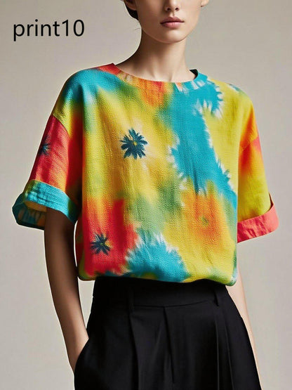 Fitted print10 Patchwork Cotton Tank Summer