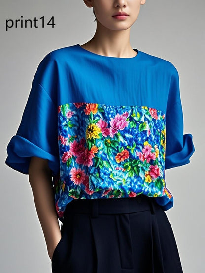 Fitted print12 Patchwork Cotton Tank Summer