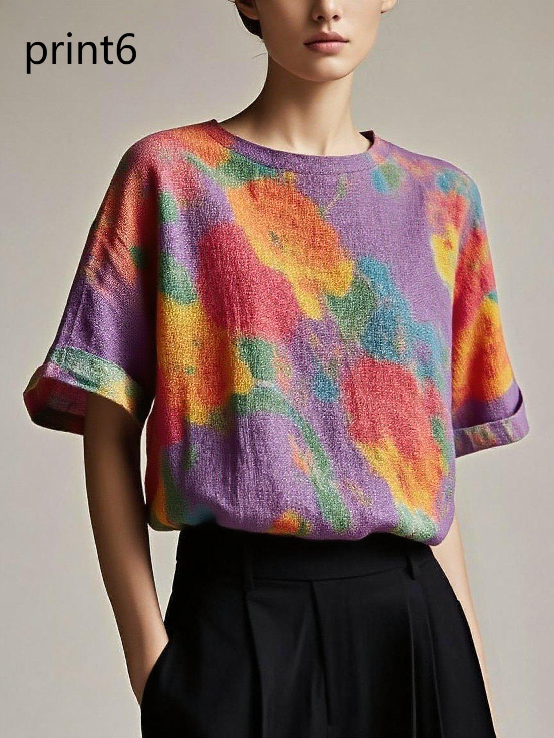 Fitted print1 Patchwork Cotton Tank Summer