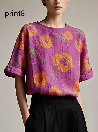 Fitted print7 Patchwork Cotton Tank Summer