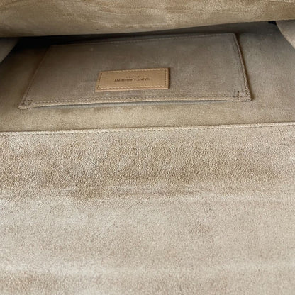 Yves Saint Laurent Nude Calfskin Leather Ligne Y Clutch Bag
